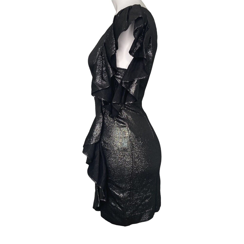 SANDRO Effie One Shoulder Ruffle Cocktail Party Dress Size 1 / US SMALL $495 - Picture 3 of 11